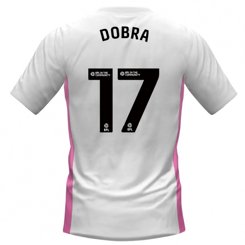 Danxen Hombre Camiseta Armando Dobra #17 Blanco Rojo 2ª Equipación 2025/26 La Camisa