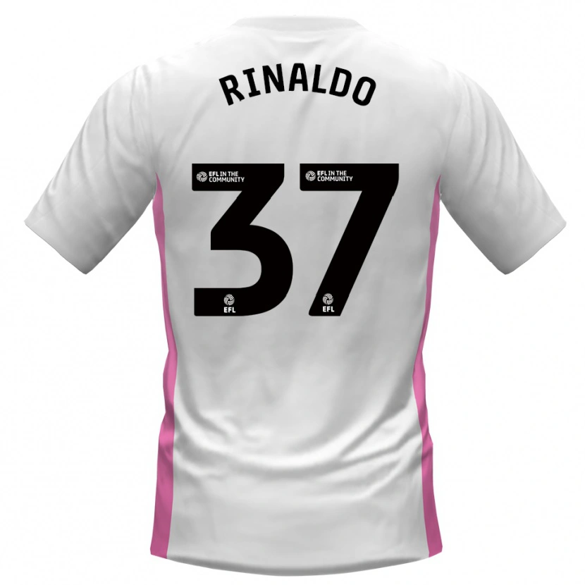 Danxen Hombre Camiseta Ashton Rinaldo #37 Blanco Rojo 2ª Equipación 2025/26 La Camisa