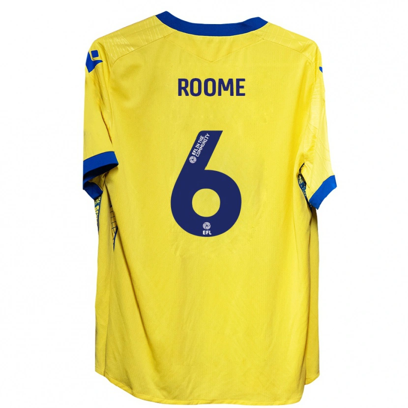 Danxen Hombre Camiseta Tahlia Roome #6 Amarillo Azul 2ª Equipación 2025/26 La Camisa