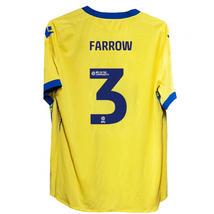 Danxen Hombre Camiseta Sophie Farrow #3 Amarillo Azul 2ª Equipación 2025/26 La Camisa