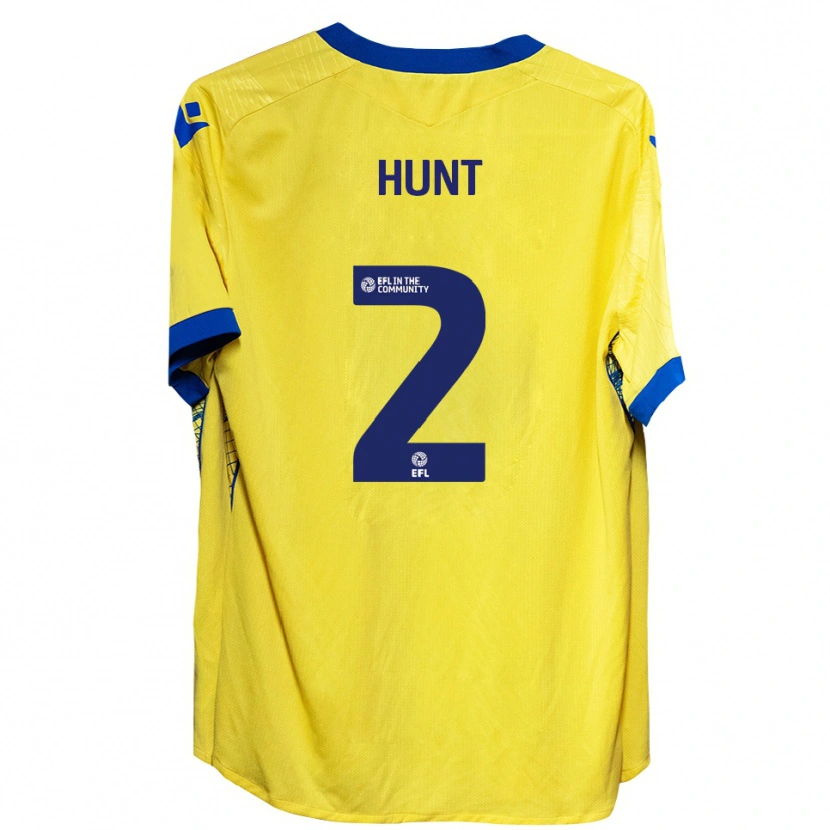 Danxen Hombre Camiseta Rob Hunt #2 Amarillo Azul 2ª Equipación 2025/26 La Camisa