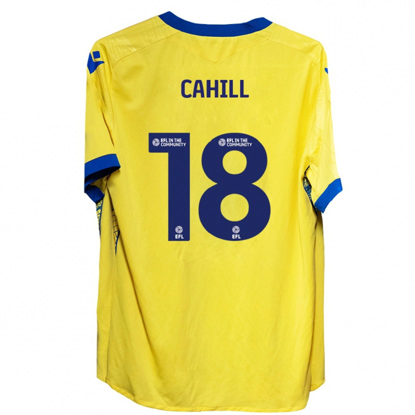 Danxen Hombre Camiseta Ella Cahill #18 Amarillo Azul 2ª Equipación 2025/26 La Camisa