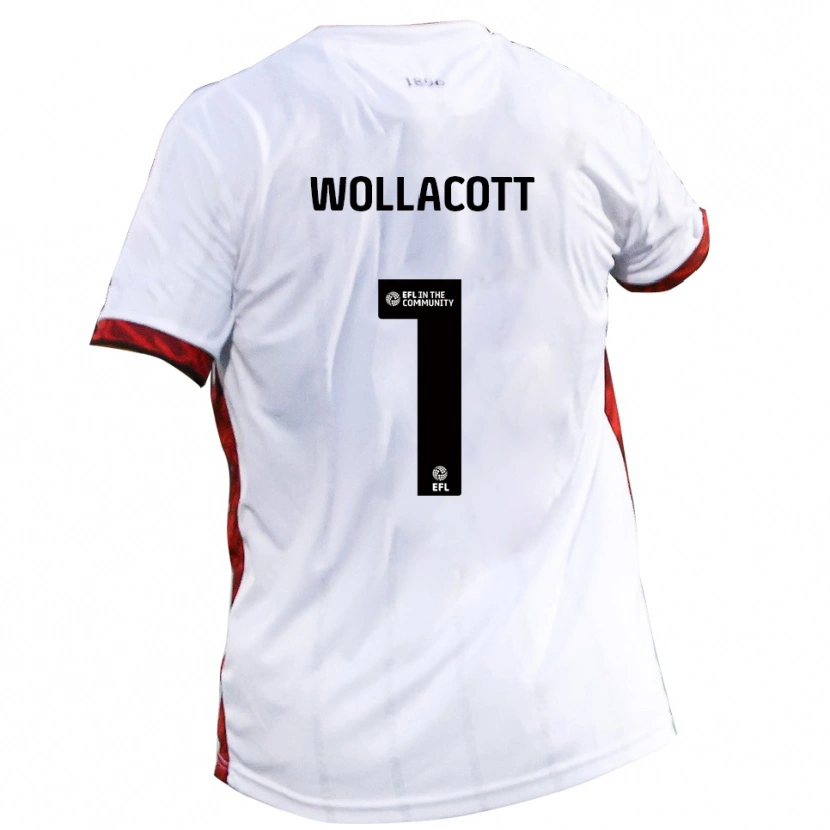 Danxen Hombre Camiseta Joe Wollacott #1 Blanco Rojo Negro 2ª Equipación 2025/26 La Camisa