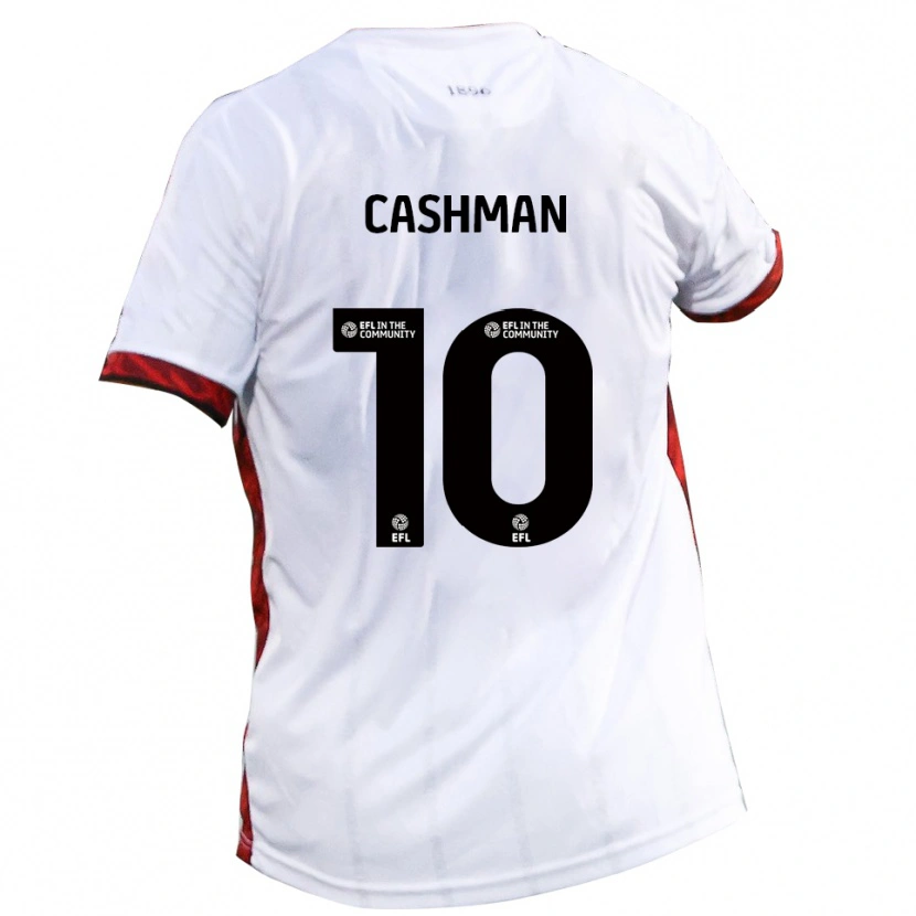 Danxen Hombre Camiseta Danny Cashman #10 Blanco Rojo Negro 2ª Equipación 2025/26 La Camisa
