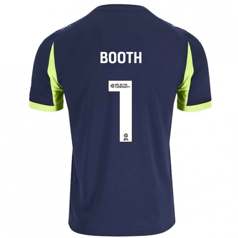 Danxen Hombre Camiseta Tom Booth #1 Azul Marino Verde Fluorescente 2ª Equipación 2025/26 La Camisa