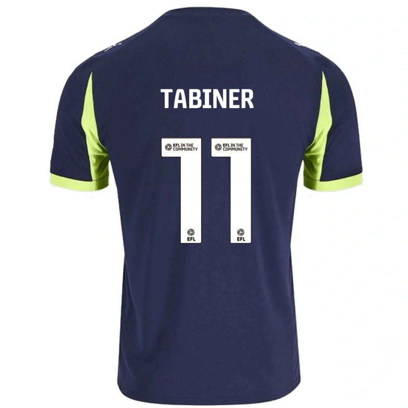 Danxen Hombre Camiseta Joel Tabiner #11 Azul Marino Verde Fluorescente 2ª Equipación 2025/26 La Camisa