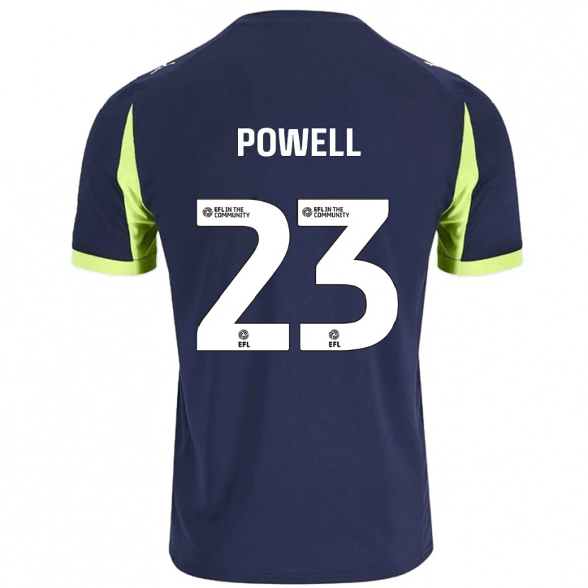 Danxen Hombre Camiseta Jack Powell #23 Azul Marino Verde Fluorescente 2ª Equipación 2025/26 La Camisa