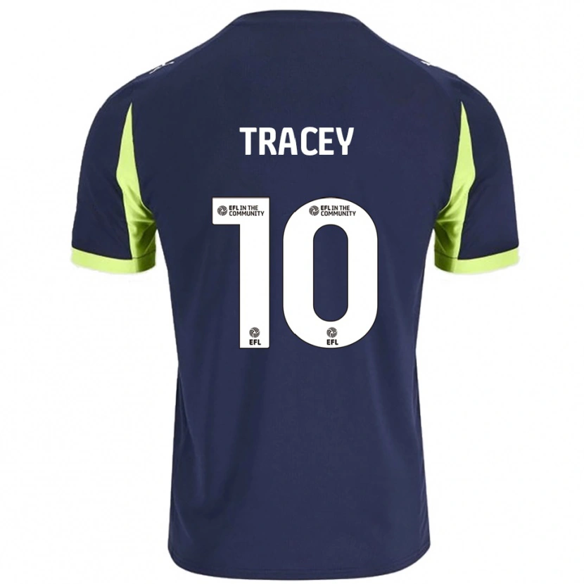 Danxen Hombre Camiseta Shilow Tracey #10 Azul Marino Verde Fluorescente 2ª Equipación 2025/26 La Camisa