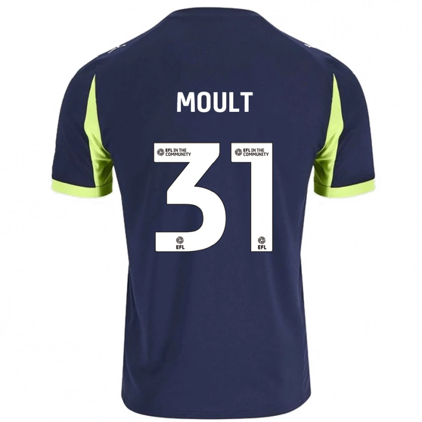 Danxen Hombre Camiseta Louis Moult #31 Azul Marino Verde Fluorescente 2ª Equipación 2025/26 La Camisa