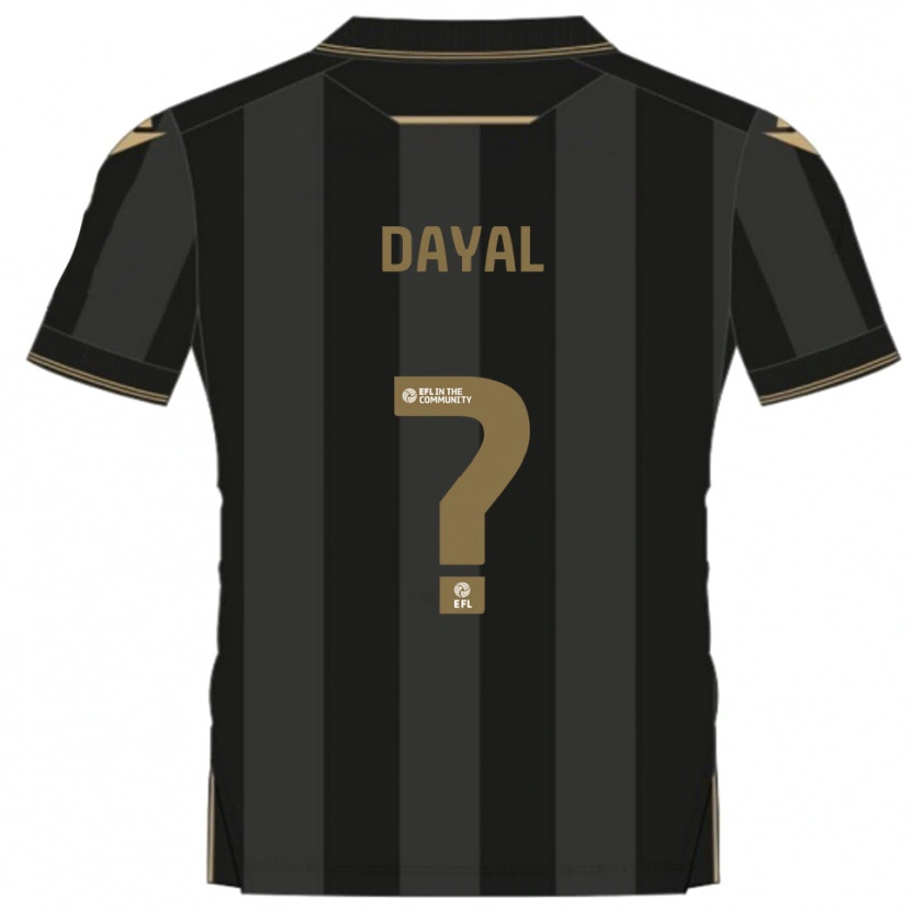Danxen Hombre Camiseta Louie Dayal #0 Negro Dorado 2ª Equipación 2025/26 La Camisa