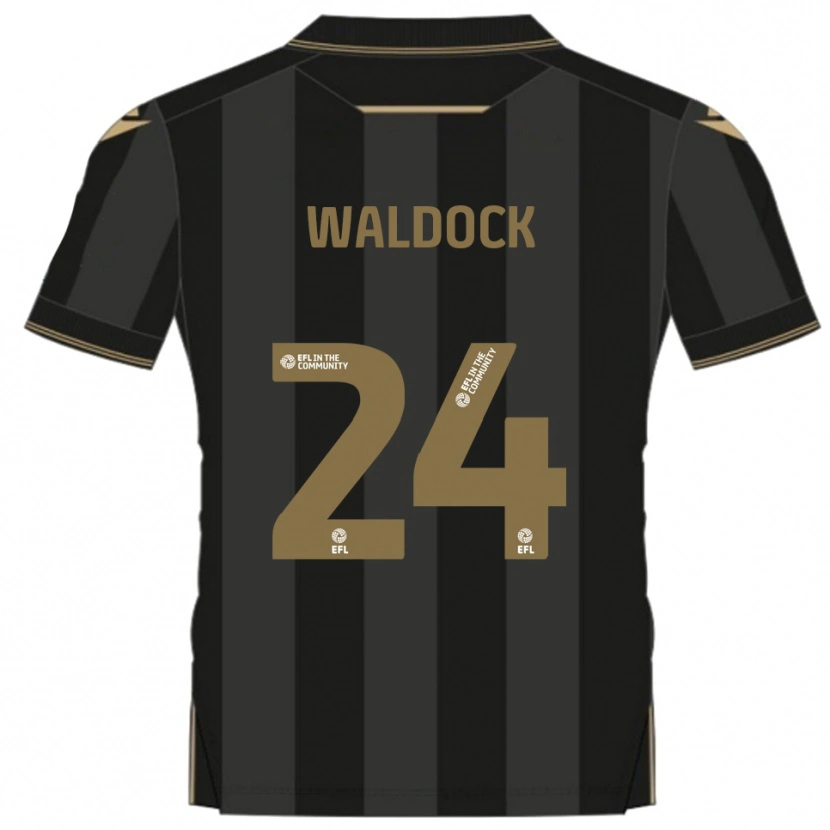 Danxen Hombre Camiseta Harry Waldock #24 Negro Dorado 2ª Equipación 2025/26 La Camisa