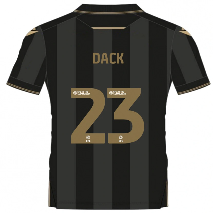 Danxen Hombre Camiseta Bradley Dack #23 Negro Dorado 2ª Equipación 2025/26 La Camisa