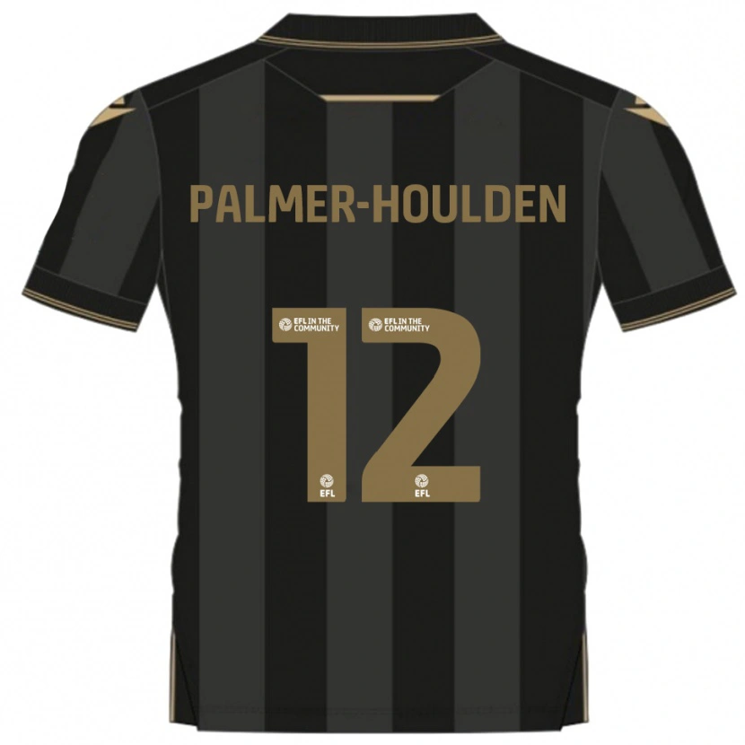 Danxen Hombre Camiseta Seb Palmer-Houlden #12 Negro Dorado 2ª Equipación 2025/26 La Camisa