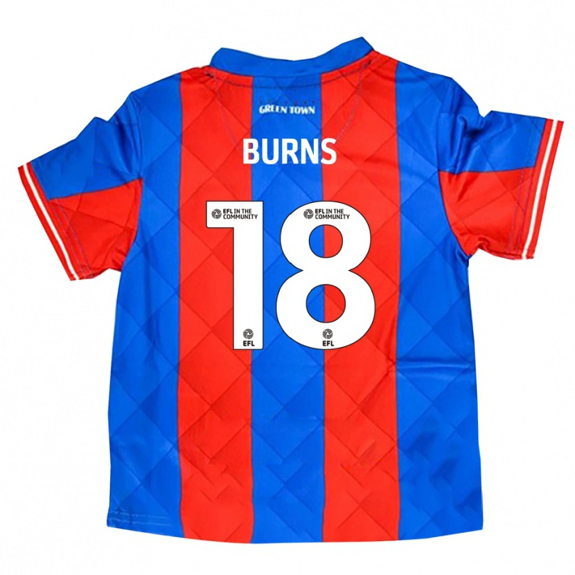 Danxen Hombre Camiseta Darragh Burns #18 Azul Rojo Blanco 2ª Equipación 2025/26 La Camisa