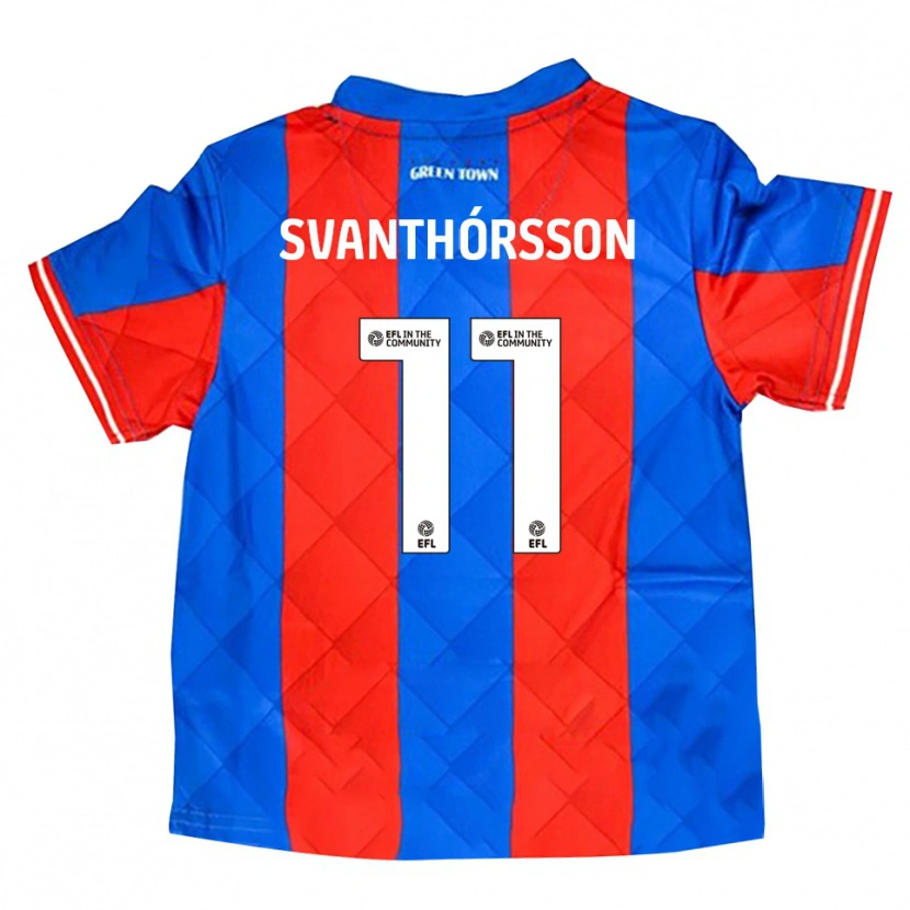 Danxen Hombre Camiseta Jason Dadi Svanthórsson #11 Azul Rojo Blanco 2ª Equipación 2025/26 La Camisa