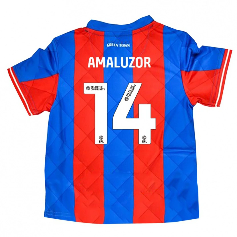 Danxen Hombre Camiseta Justin Amaluzor #14 Azul Rojo Blanco 2ª Equipación 2025/26 La Camisa