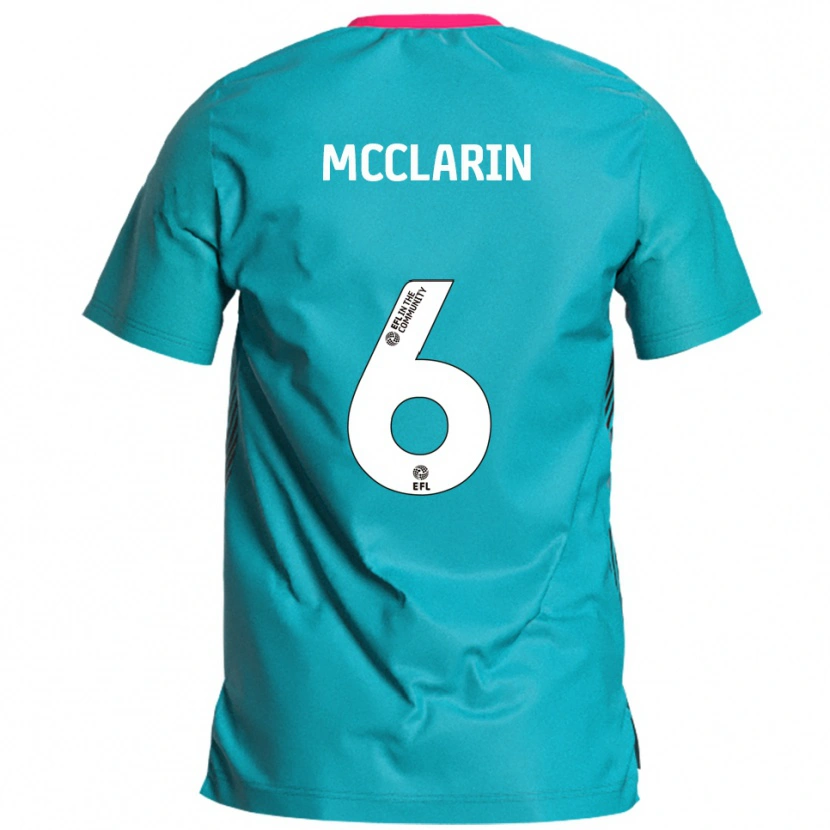Danxen Hombre Camiseta Jack Mcclarin #6 Celeste Rosa 2ª Equipación 2025/26 La Camisa