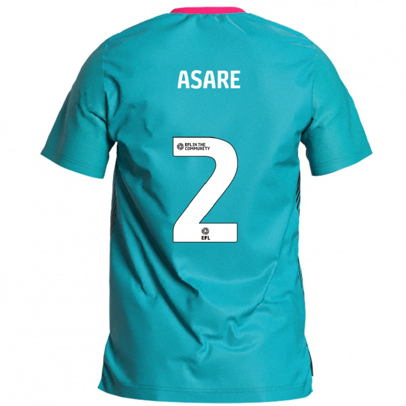 Danxen Hombre Camiseta Zico Asare #2 Celeste Rosa 2ª Equipación 2025/26 La Camisa