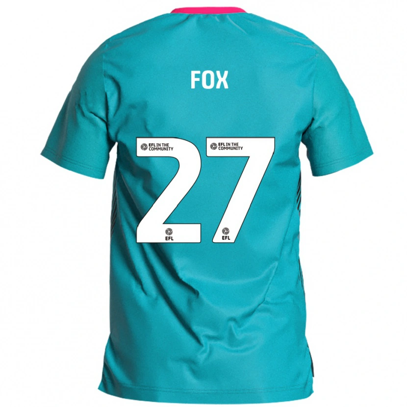 Danxen Hombre Camiseta Ben Fox #27 Celeste Rosa 2ª Equipación 2025/26 La Camisa