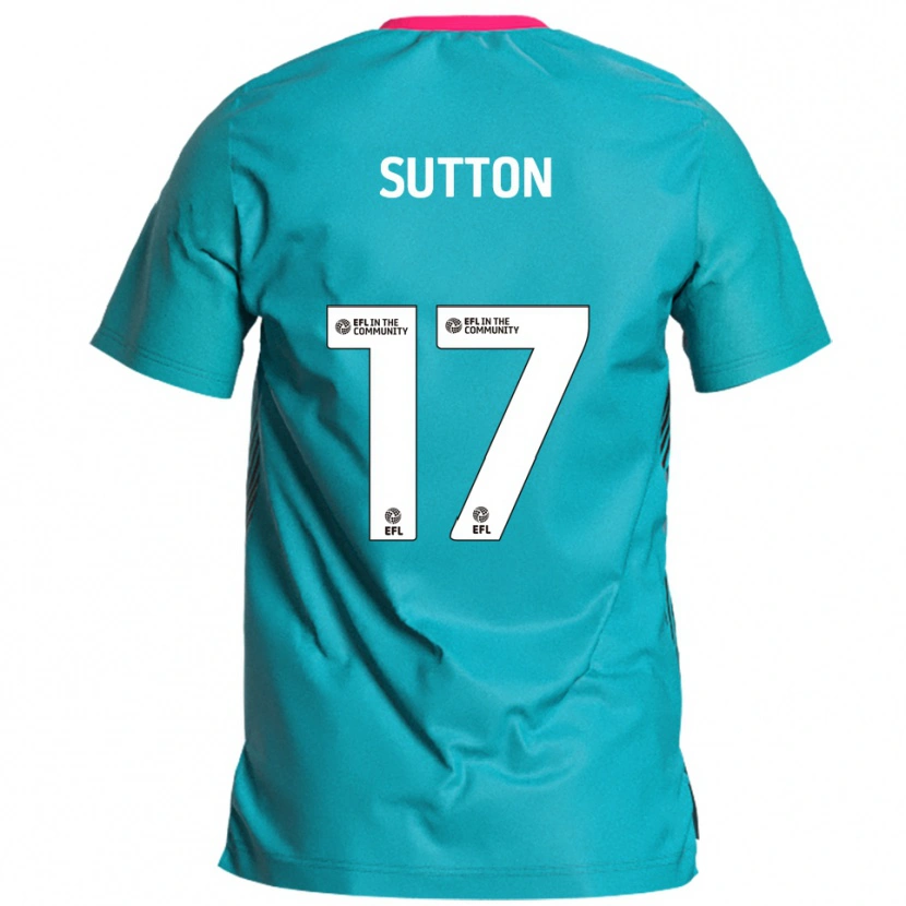 Danxen Hombre Camiseta Levi Sutton #17 Celeste Rosa 2ª Equipación 2025/26 La Camisa