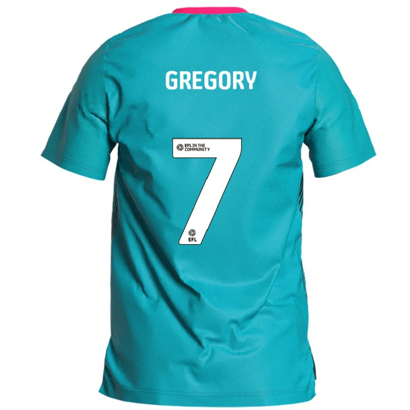 Danxen Hombre Camiseta Chester Gregory #7 Celeste Rosa 2ª Equipación 2025/26 La Camisa
