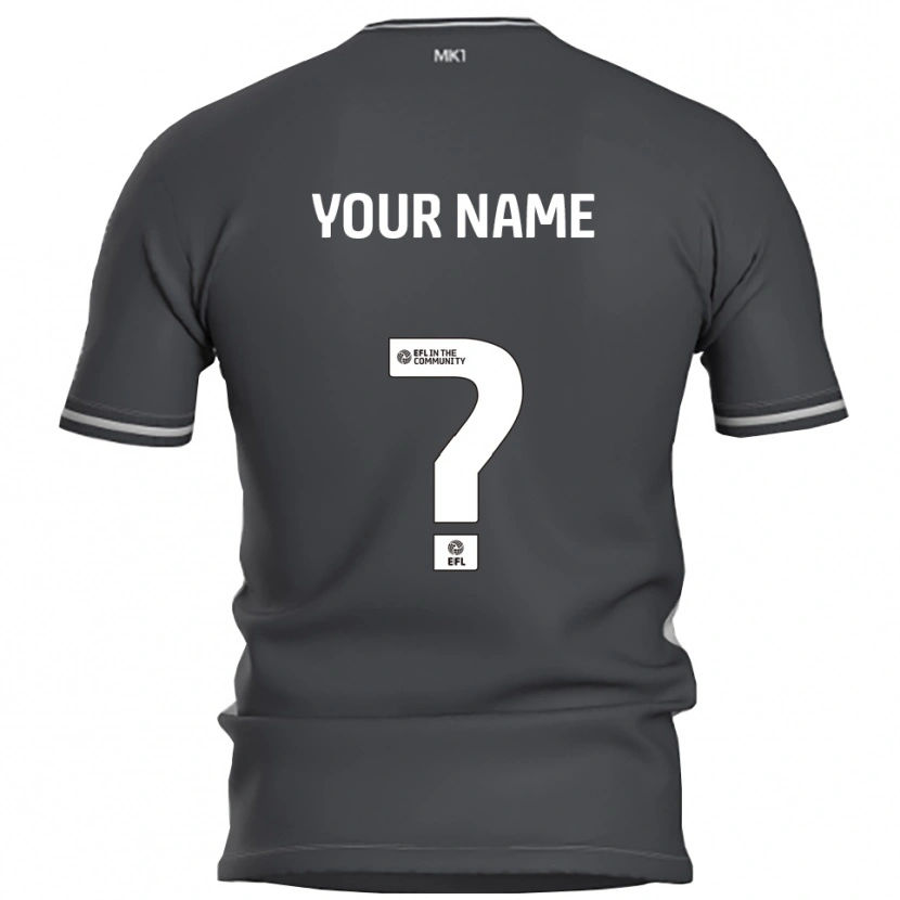 Danxen Hombre Camiseta Su Nombre #0 Gris Plata 2ª Equipación 2025/26 La Camisa