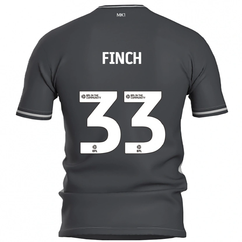 Danxen Hombre Camiseta Tom Finch #33 Gris Plata 2ª Equipación 2025/26 La Camisa