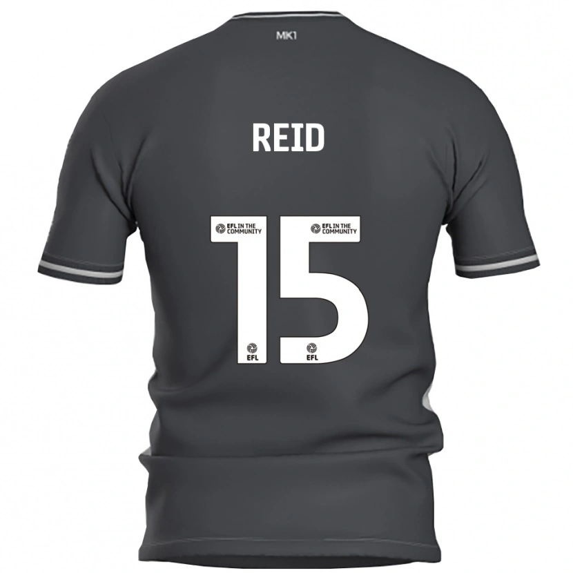 Danxen Hombre Camiseta Mia Reid #15 Gris Plata 2ª Equipación 2025/26 La Camisa