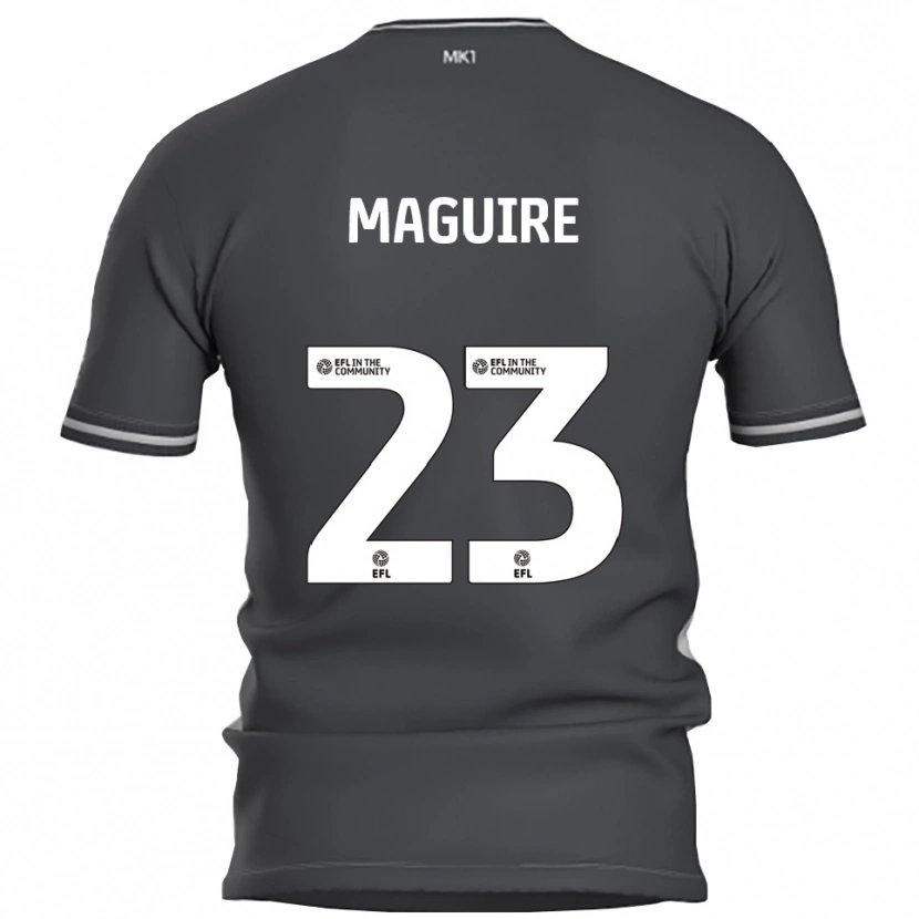 Danxen Hombre Camiseta Laurence Maguire #23 Gris Plata 2ª Equipación 2025/26 La Camisa