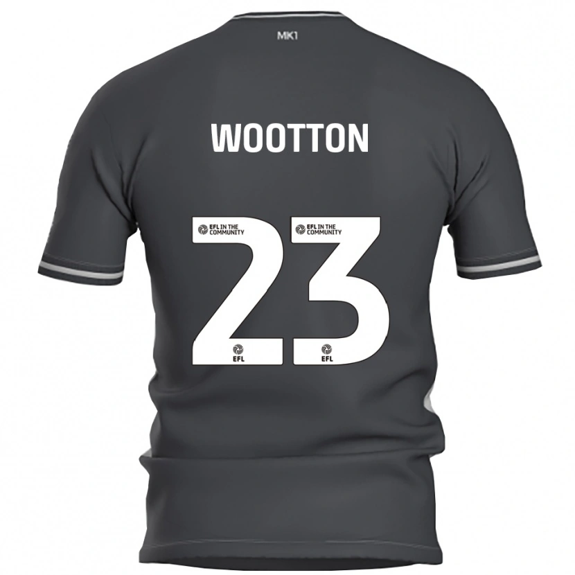 Danxen Hombre Camiseta Sydney Wootton #23 Gris Plata 2ª Equipación 2025/26 La Camisa
