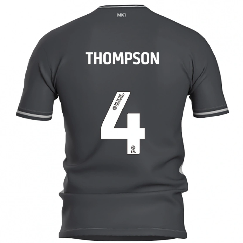 Danxen Hombre Camiseta Nathan Thompson #4 Gris Plata 2ª Equipación 2025/26 La Camisa