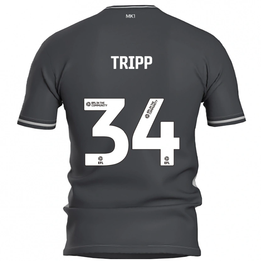 Danxen Hombre Camiseta Callum Tripp #34 Gris Plata 2ª Equipación 2025/26 La Camisa