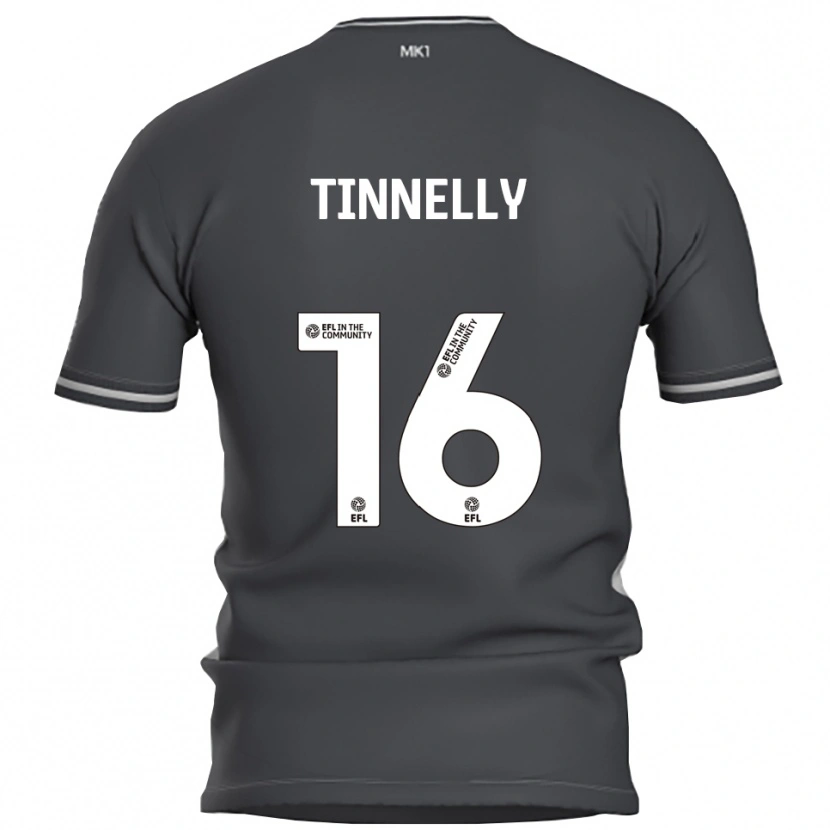 Danxen Hombre Camiseta Becky Tinnelly #16 Gris Plata 2ª Equipación 2025/26 La Camisa