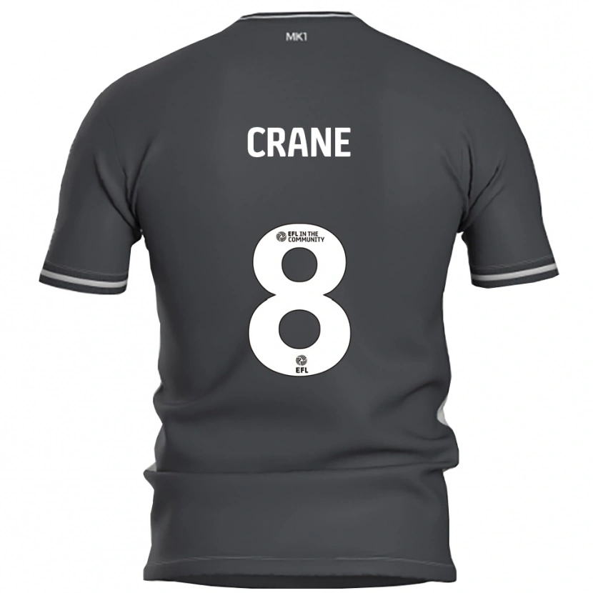 Danxen Hombre Camiseta Max Crane #8 Gris Plata 2ª Equipación 2025/26 La Camisa