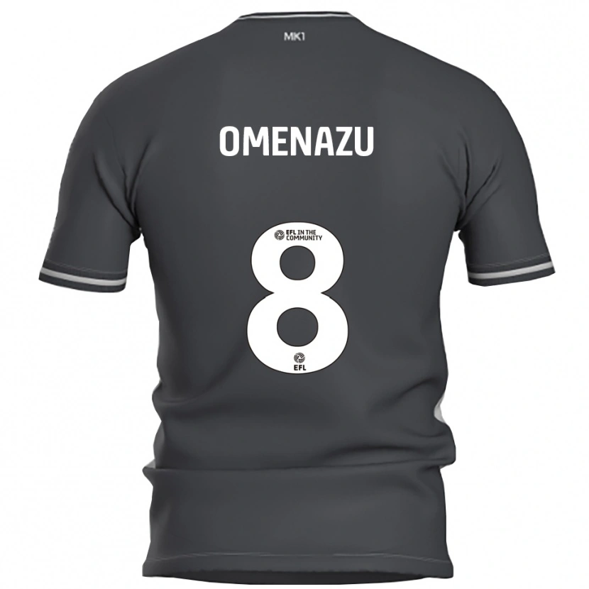 Danxen Hombre Camiseta Favour Omenazu #8 Gris Plata 2ª Equipación 2025/26 La Camisa
