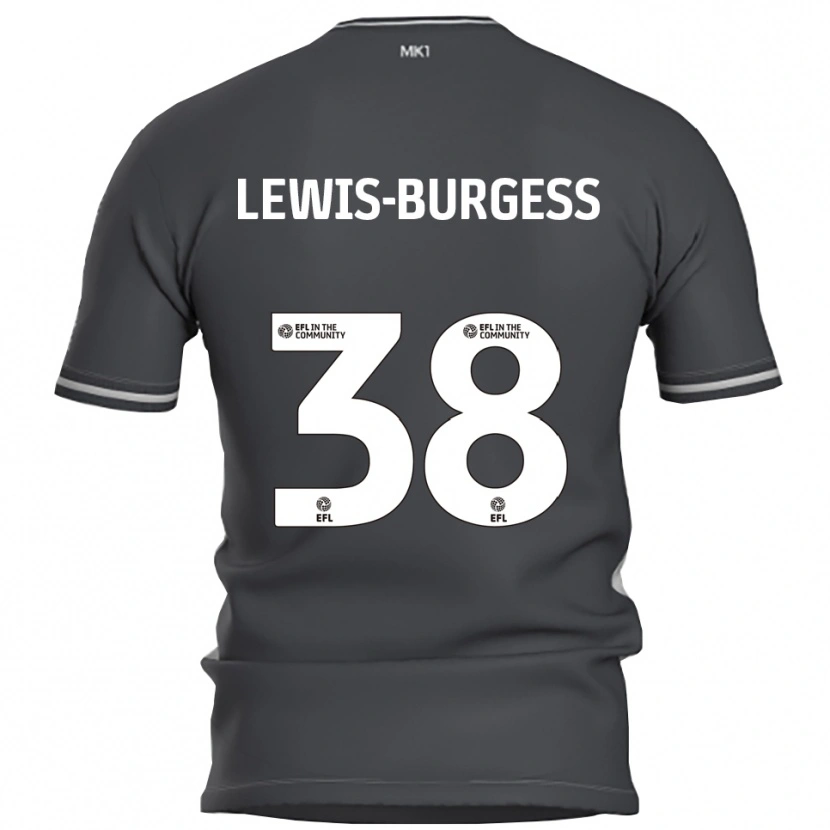 Danxen Hombre Camiseta Keon Lewis-Burgess #38 Gris Plata 2ª Equipación 2025/26 La Camisa