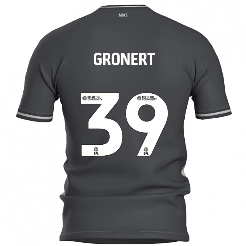 Danxen Hombre Camiseta Alex Gronert #39 Gris Plata 2ª Equipación 2025/26 La Camisa
