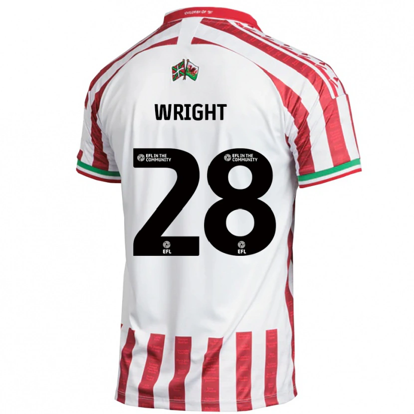 Danxen Hombre Camiseta Jordan Wright #28 Rojo Blanco 2ª Equipación 2025/26 La Camisa