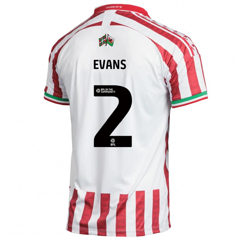 Danxen Hombre Camiseta Cameron Evans #2 Rojo Blanco 2ª Equipación 2025/26 La Camisa