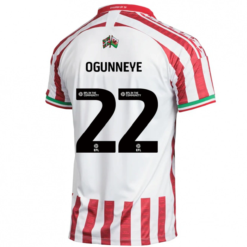Danxen Hombre Camiseta Habeeb Ogunneye #22 Rojo Blanco 2ª Equipación 2025/26 La Camisa