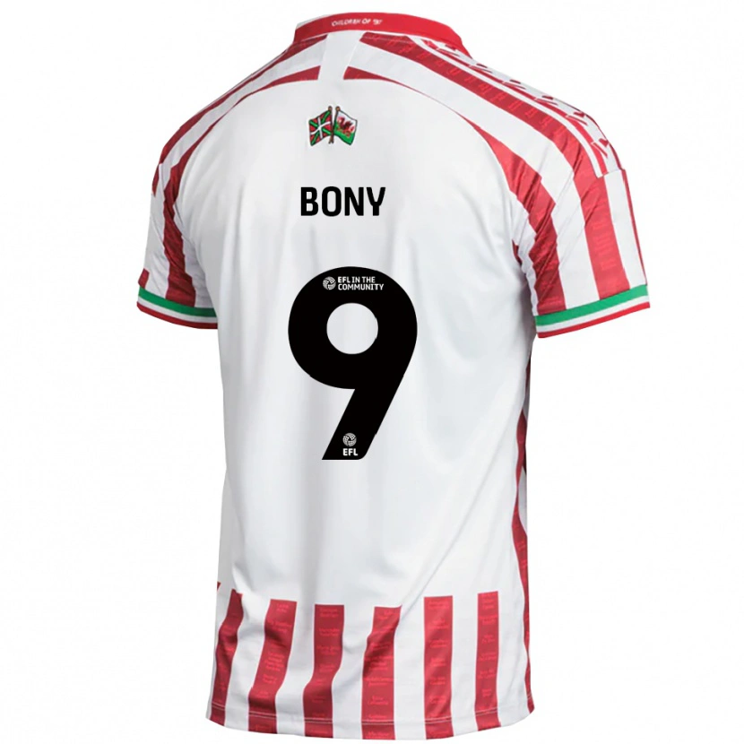 Danxen Hombre Camiseta Orphee Bony #9 Rojo Blanco 2ª Equipación 2025/26 La Camisa