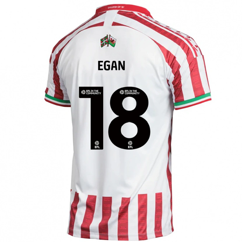 Danxen Hombre Camiseta Cameron Egan #18 Rojo Blanco 2ª Equipación 2025/26 La Camisa