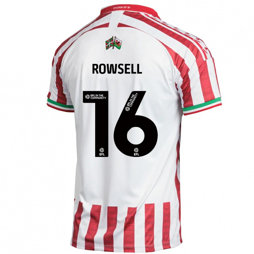 Danxen Hombre Camiseta Declan Rowsell #16 Rojo Blanco 2ª Equipación 2025/26 La Camisa
