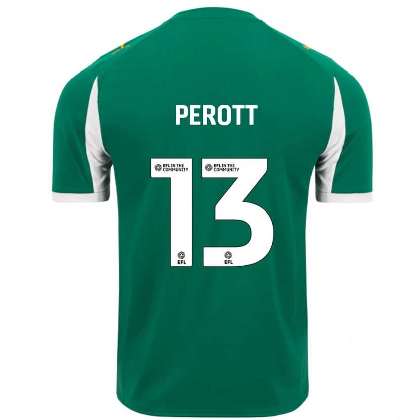 Danxen Hombre Camiseta Milai Perott #13 Verde Blanco 2ª Equipación 2025/26 La Camisa