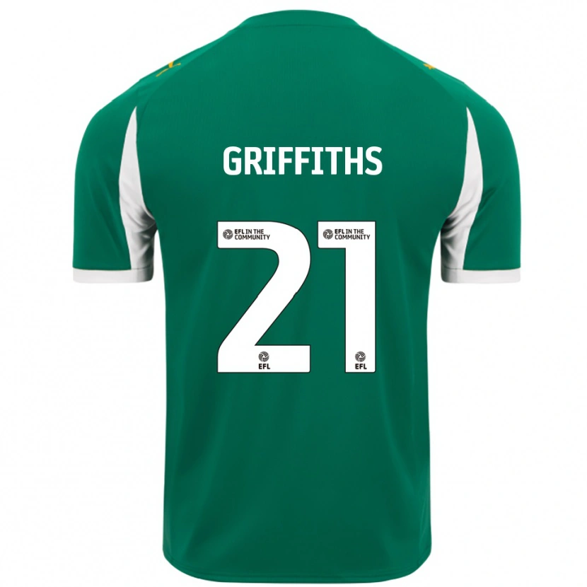 Danxen Hombre Camiseta Harry Griffiths #21 Verde Blanco 2ª Equipación 2025/26 La Camisa