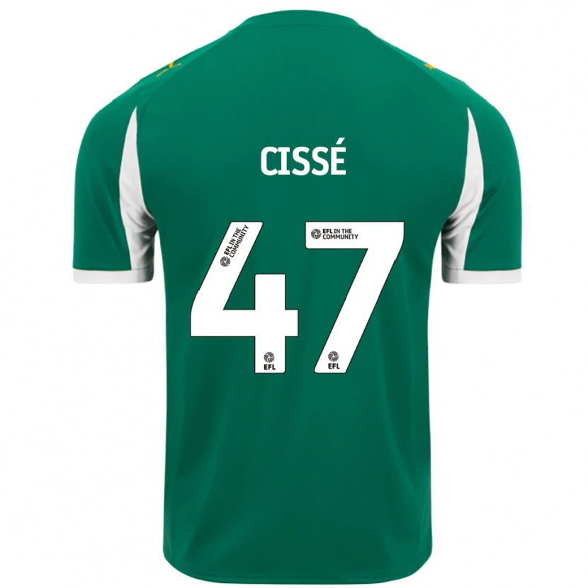 Danxen Hombre Camiseta Cassius Cissé #47 Verde Blanco 2ª Equipación 2025/26 La Camisa