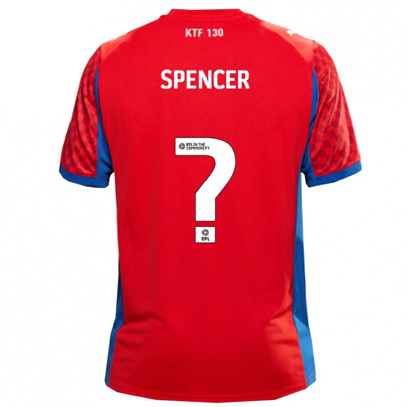 Danxen Hombre Camiseta Ryan Spencer #0 Rojo Azul 2ª Equipación 2025/26 La Camisa