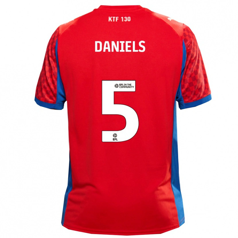 Danxen Hombre Camiseta Donervon Daniels #5 Rojo Azul 2ª Equipación 2025/26 La Camisa