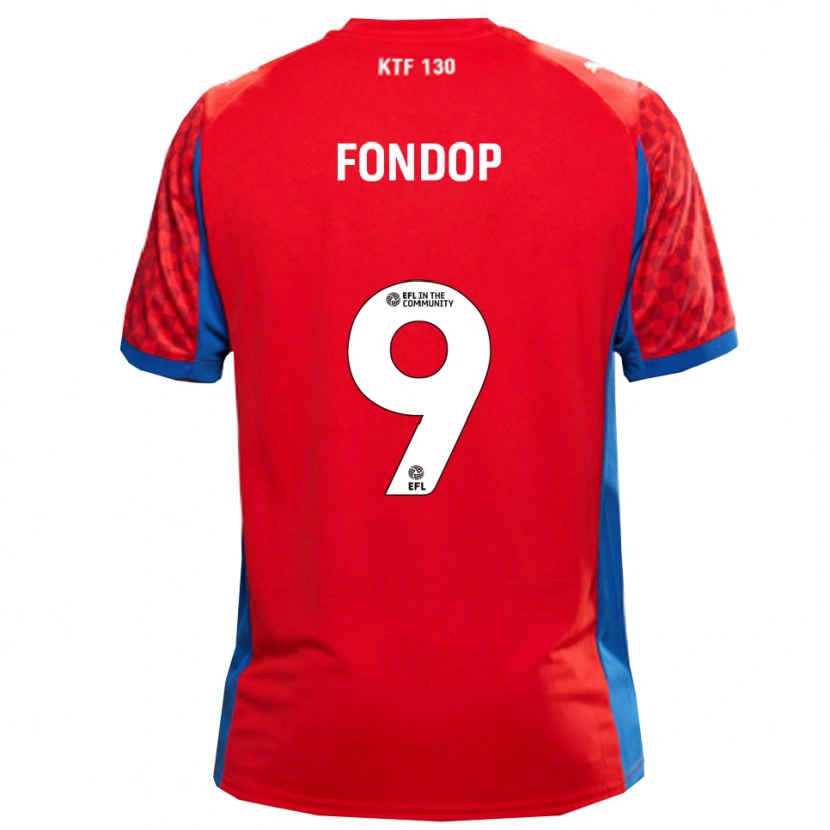 Danxen Hombre Camiseta Mike Fondop #9 Rojo Azul 2ª Equipación 2025/26 La Camisa