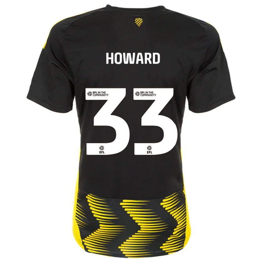 Danxen Hombre Camiseta Mark Howard #33 Negro Amarillo 2ª Equipación 2025/26 La Camisa